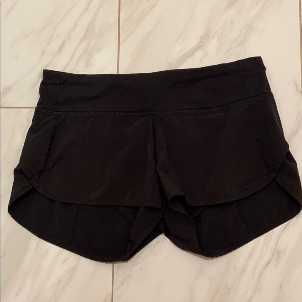 LULULEMON black speed up shorts